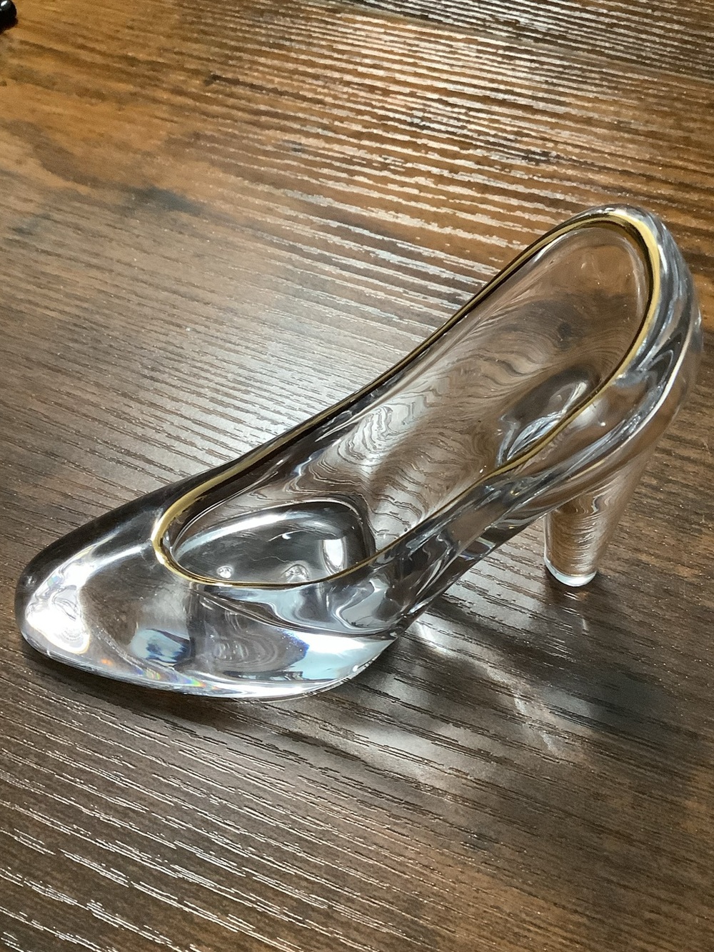 Beautiful vintage glass slipper decor decor item